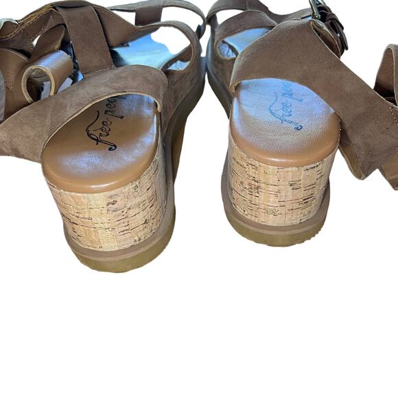 Free People Callie Cork Platform Sandals Size 7.5 US 38 EUR - Picture 6 of 9